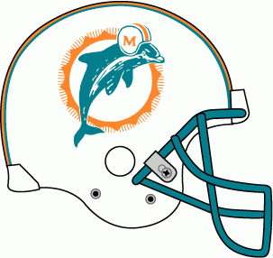 Miami Dolphins 1980-1989 Helmet Logo cricut iron on